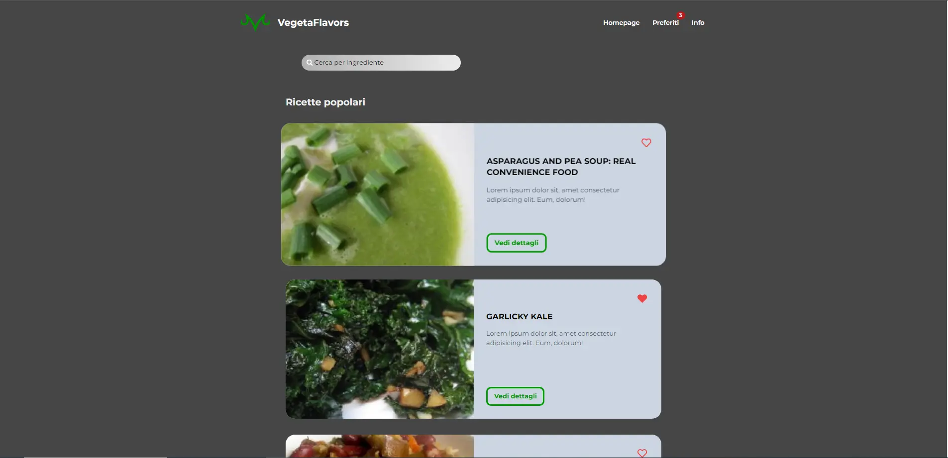 App Ricette Vegetariane